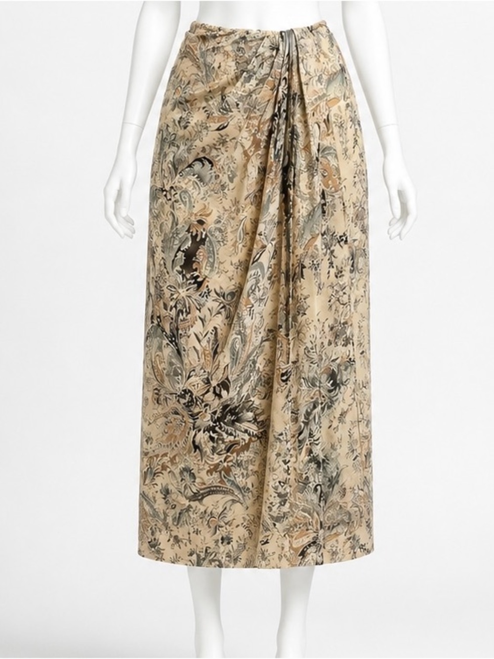 Emanuel Ungaro Women's Vintage Paisley Floral 100% Silk Wrap Skirt